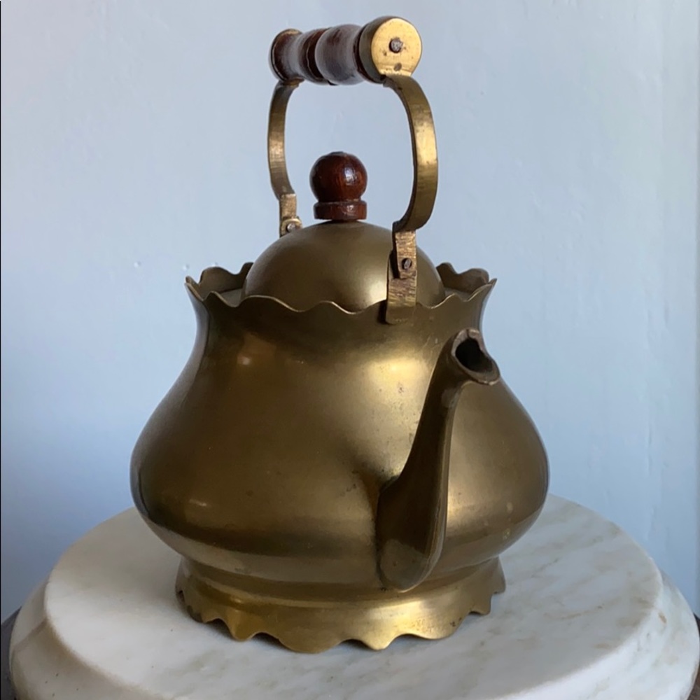 Antique Brass Teapot - Picture 2 of 6